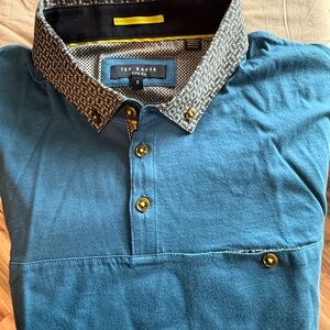 NWOT Ted Baker Men's Blue Polo Shirt
